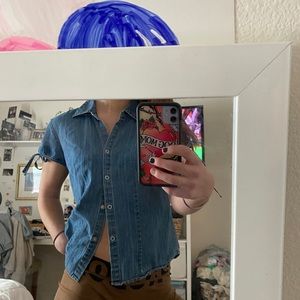 Denim Button Up Top